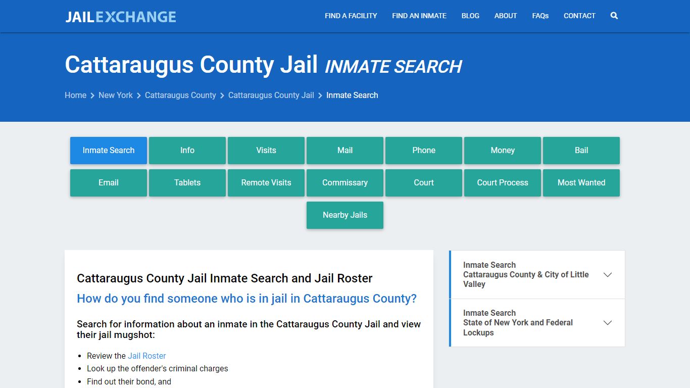 Inmate Search: Roster & Mugshots - Cattaraugus County Jail, NY